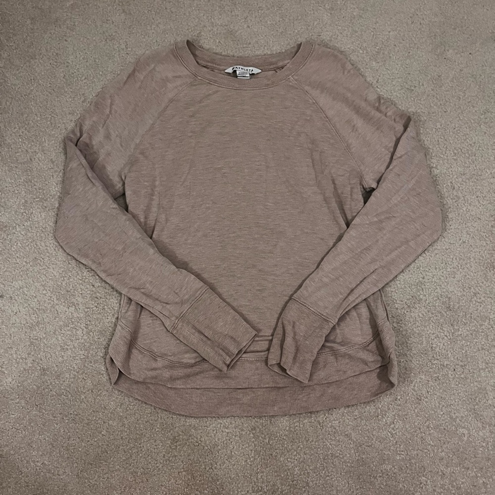 Athleta Beige Long Sleeve Top